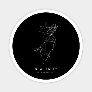 New Jersey State Road Map Magnet